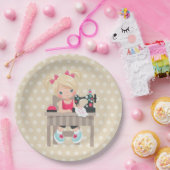 Naairmeisje Papieren Bordje (Feest)