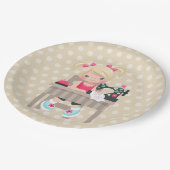 Naairmeisje Papieren Bordje (Gekanteld)