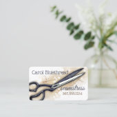 naaischaar naadloze verkanting quilter visitekaartje (Staand voorkant)