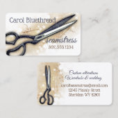 naaischaar naadloze verkanting quilter visitekaartje (Voorkant / Achterkant)