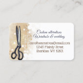 naaischaar naadloze verkanting quilter visitekaartje (Achterkant)