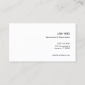 naaischaar op maat visitekaartje (Achterkant)