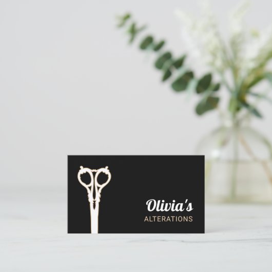  naaischaar op maat visitekaartje (Staand voorkant)
