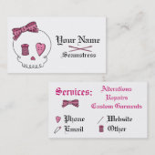 naaischedel (roze) visitekaartje (Voorkant / Achterkant)