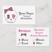 naaischedel (roze) visitekaartje (Voorkant / Achterkant)