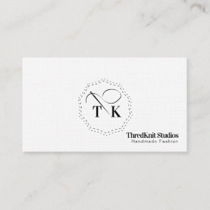 Naaister Borduurwerk Kleermaker Mode Naald Logo Visitekaartje