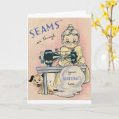 naaister en puppy verjaardag Kaart (Gele Bloem)