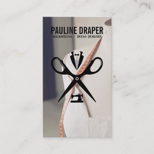 Naaister Kleermaker Logo | Paspop Visitekaartje (Voorkant)