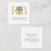 Naaister Ontwerper Schaar Vierkante Visitekaartje (Voorkant / Achterkant)