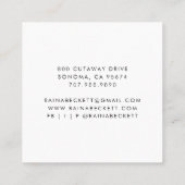 Naaister Ontwerper Schaar Vierkante Visitekaartje (Achterkant)