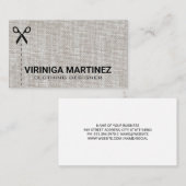 naaister schaar | Stof Visitekaartje (Voorkant / Achterkant)