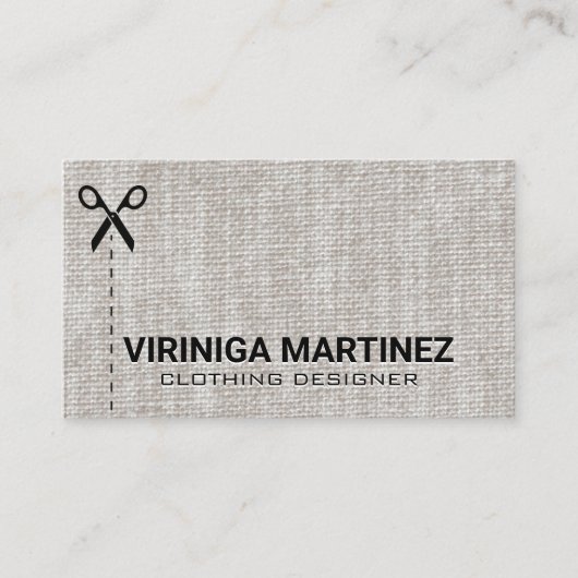 naaister schaar | Stof Visitekaartje (Voorkant)
