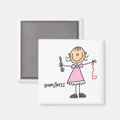Naaister Stickfiguur Magneet (Voorkant / Achterkant)