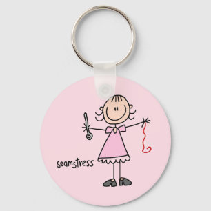 Naaister Stickfiguur Sleutelhanger
