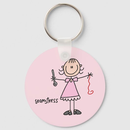 Naaister Stickfiguur Sleutelhanger (Voorkant)