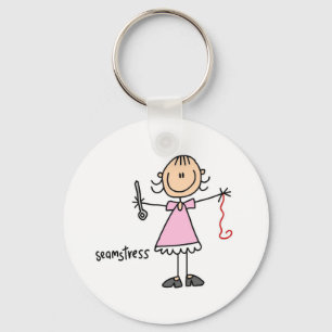 Naaister Stickfiguur Sleutelhanger