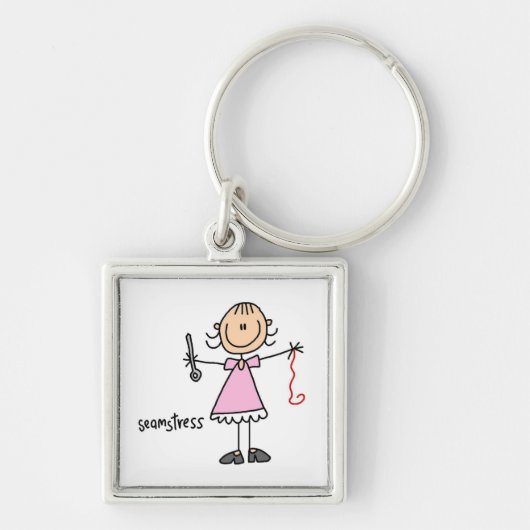 Naaister Stickfiguur Sleutelhanger (Voorkant)