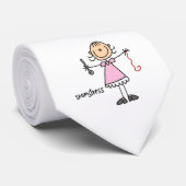 Naaister Stickfiguur Stropdas (Opgerold)