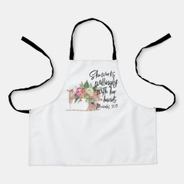 naaister - ze werkt vrijwillig schort