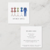 naaisternaaien op maat vierkante visitekaartje (Voorkant / Achterkant)