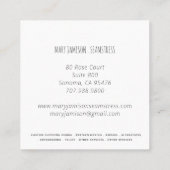 naaisternaaien op maat vierkante visitekaartje (Achterkant)