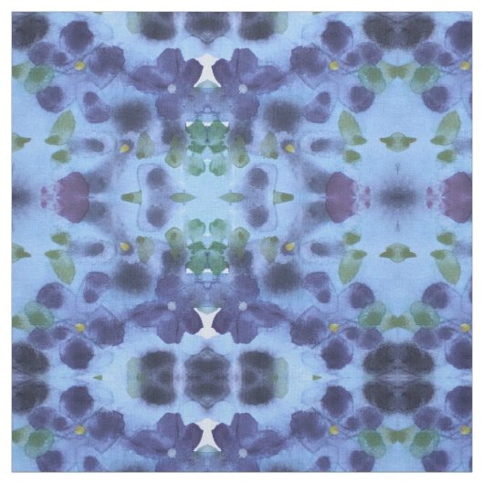 Naaistof in Paarse Plum Navy Aquarel Stof (Swatch)