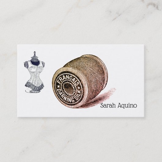 Naaistress Naaien  Jurk Vorm en Draad Visitekaartje (Voorkant)