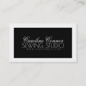 NaaiStudio Black & White-gebold ontwerpkaart Visitekaartje (Voorkant)