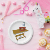 Naaitafel en Borden voor naaigariteitsprietpapier  Papieren Bordje (Feest)