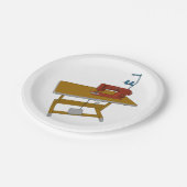 Naaitafel en Borden voor naaigariteitsprietpapier  Papieren Bordje (Gekanteld)