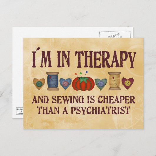 Naaitherapie Briefkaart (Voorkant / Achterkant)