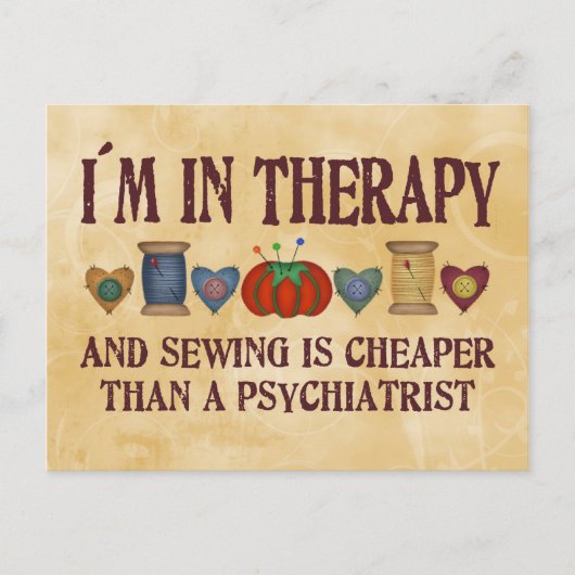 Naaitherapie Briefkaart (Voorkant)