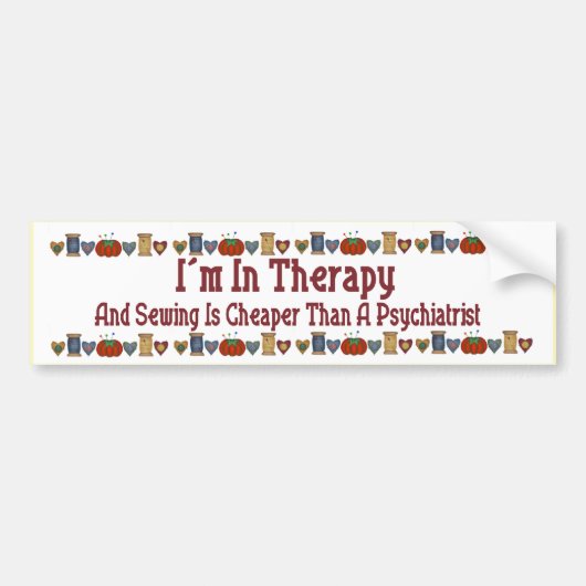 Naaitherapie Bumpersticker (Voorkant)