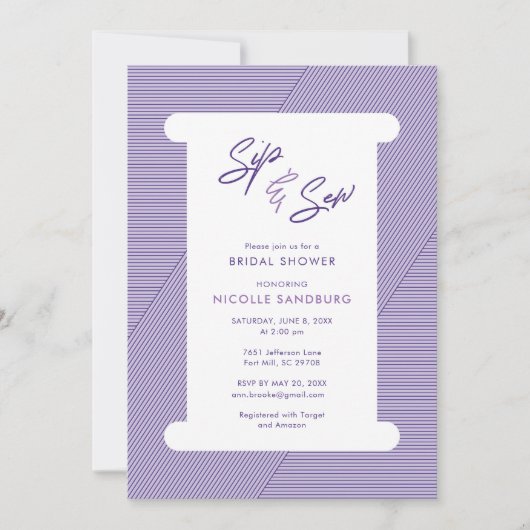 Naaiuitnodiging Kaart (Voorkant)