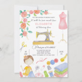 Naaiuitnodiging voor verjaardag kaart (Voorkant)