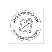 Naaivaartuig handgemaakt met liefde 2 rubberstempel (Afrduk)