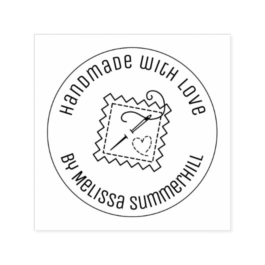 Naaivaartuig handgemaakt met liefde  zelfinktende stempel (Design)