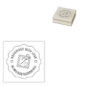 Naaivaartuig handgemaakt met liefdesavy rubberstempel (Gestempeld)