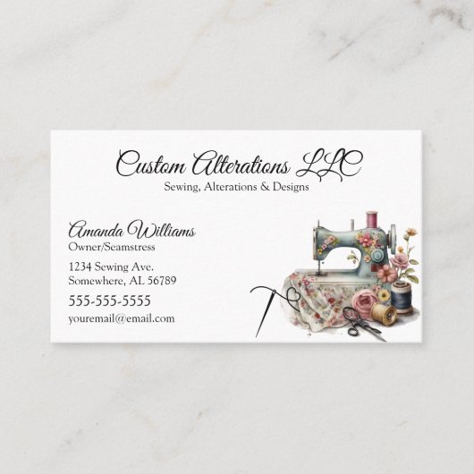  naaiverandering visitekaartje (Voorkant)