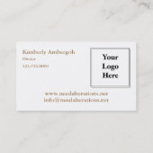 Naaiveranderingen met een schaar visitekaartje (Achterkant)