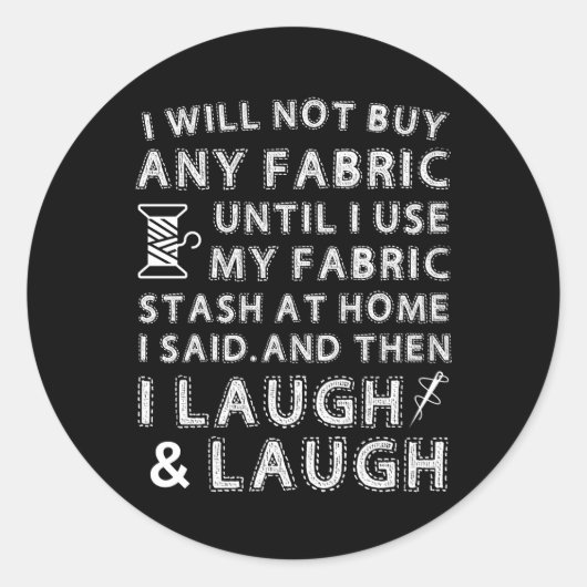 Naaiverwatering niet aanschaffen Stash Home Ronde Sticker (Voorkant)