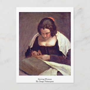 Naaivrouw van Diego Velazquez Briefkaart