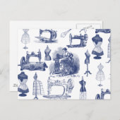  naaiwerk briefkaart (Voorkant / Achterkant)