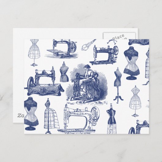 naaiwerk briefkaart (Voorkant / Achterkant)