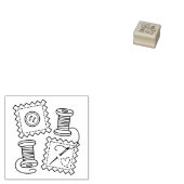Naaiwerk Hobby Fabric Button Naalddraad 1x1 Rubberstempel (Gestempeld)