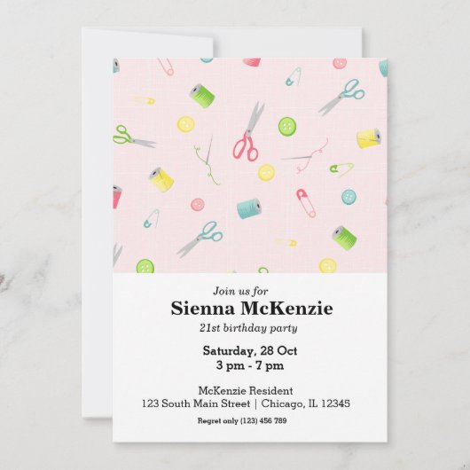 naaiwerk kaart (Voorkant)