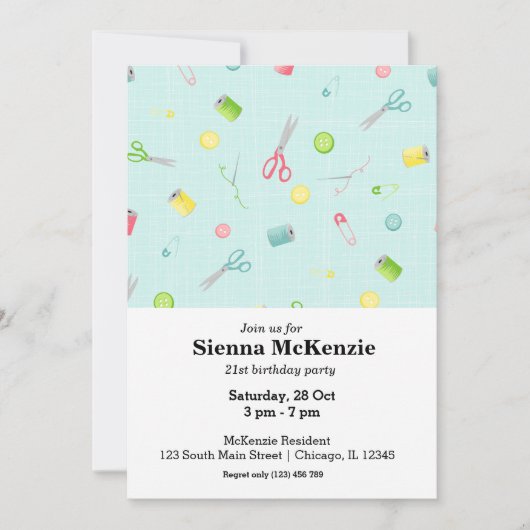 naaiwerk kaart (Voorkant)