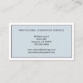 naaiwerk op maat naaien visitekaartje (Achterkant)