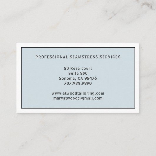  naaiwerk op maat naaien visitekaartje (Achterkant)