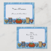 naaiwerk, persoonlijke kaart visitekaartje (Voorkant / Achterkant)